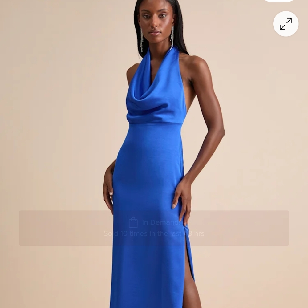 Lulu's Royal Blue Backless Dress